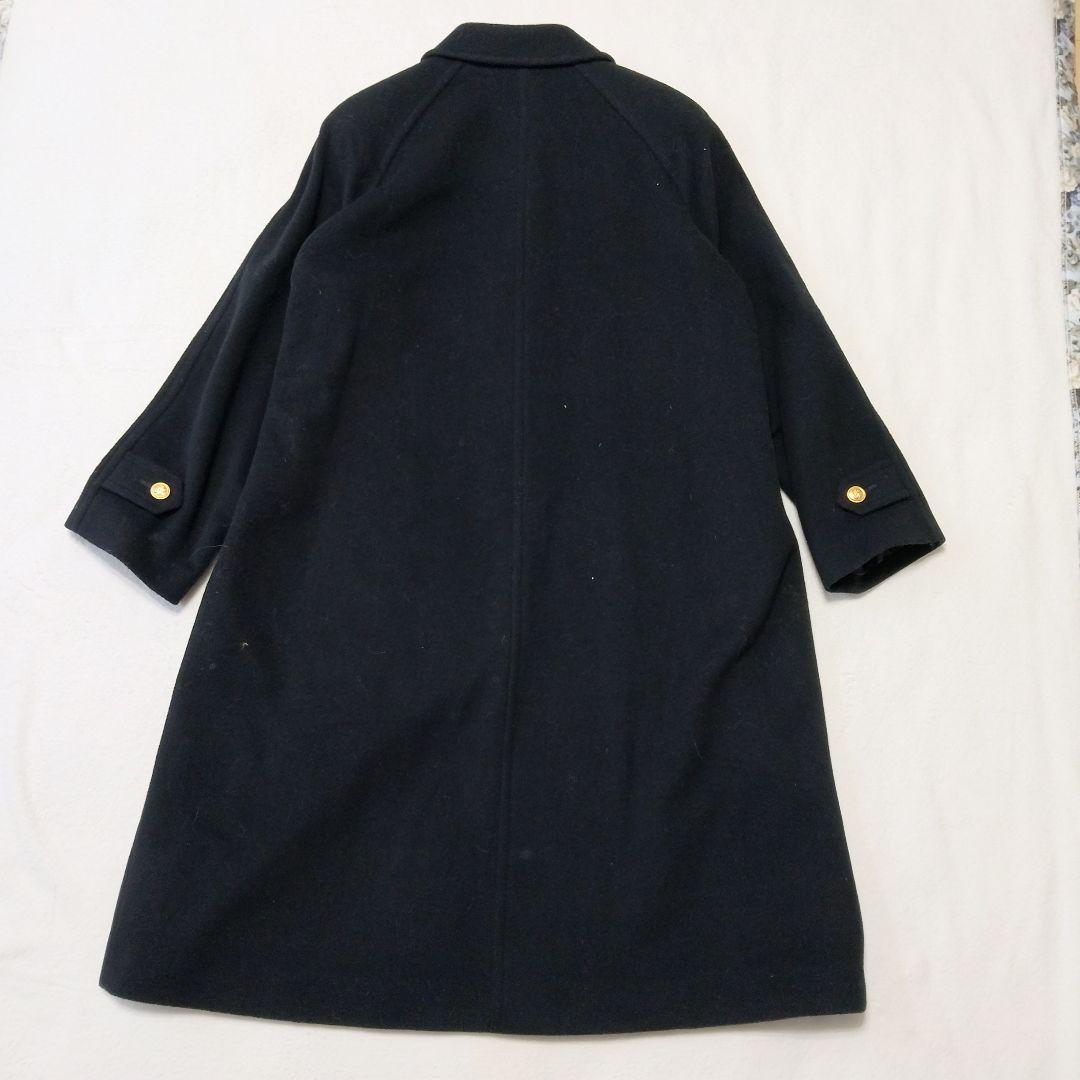 Life GIVENCHY ウール カシミヤ ロングコート 金ボタン 黒 11号