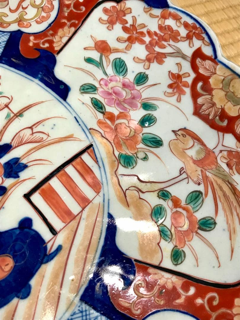 【美品／詳細不明】伊万里　 大皿　直径約38㎝　 アンティーク　有田焼　和食器