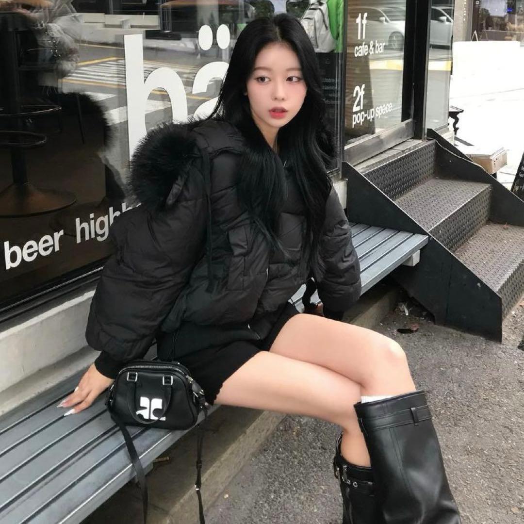 Rose*゜さん専用 ビッグカラーファータッチブルゾン 黒