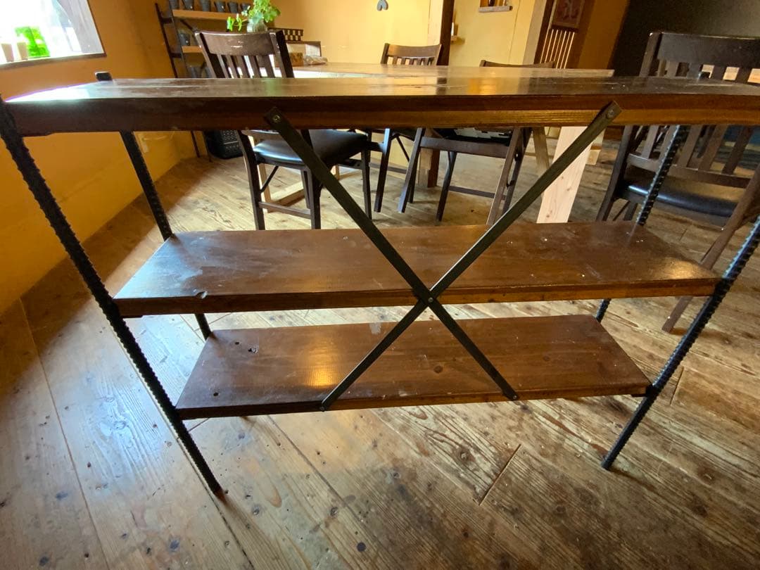 アイアン家具用　３段シェルフ　男前インテリア　棚板無しは7900円