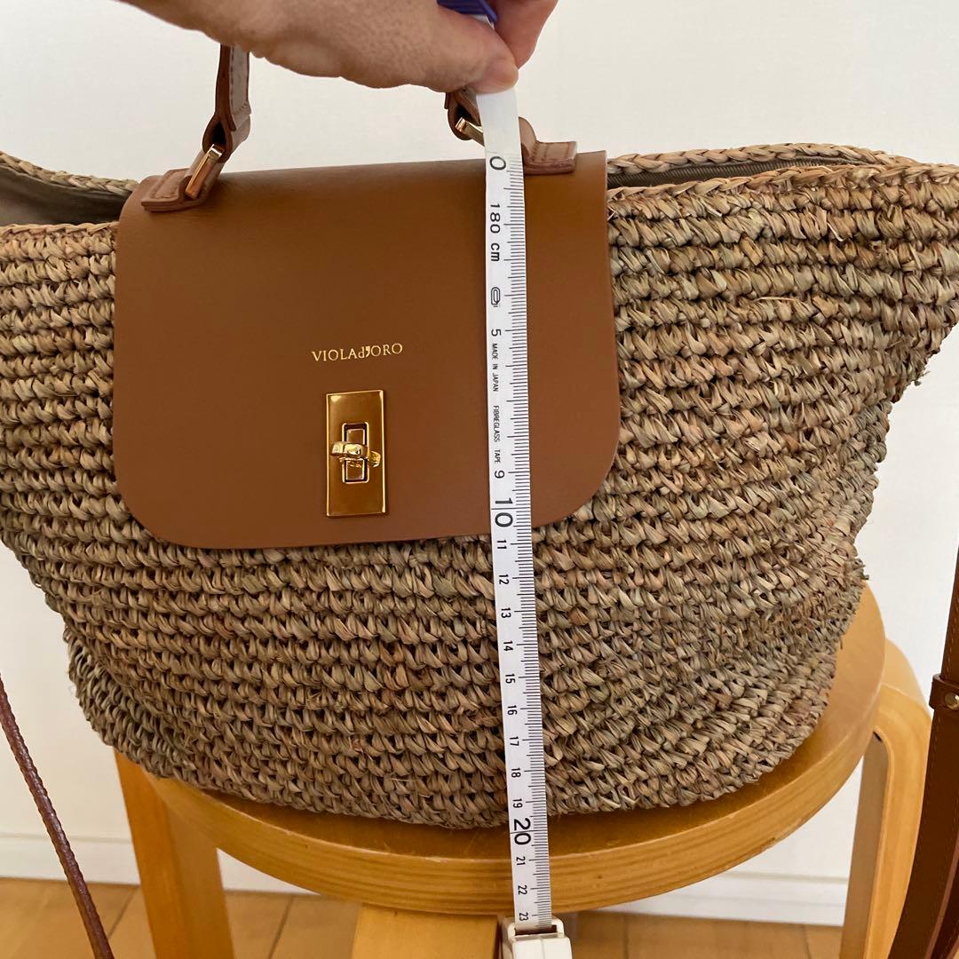 ヴィオラドーロ MIRO 2wayラフィアトートバッグ、かごバック