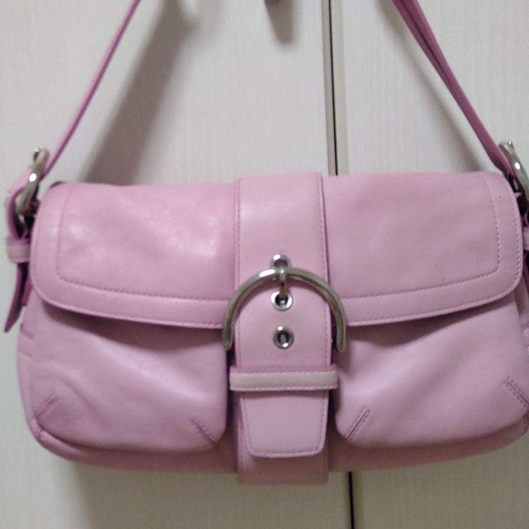 極美品 コーチ COACH SOHO pink ソーホー ワンショルダー 希少