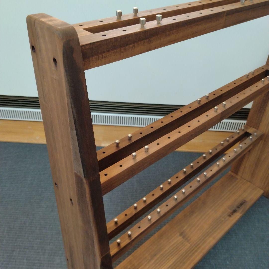 ✨️新品級✨️ WOOD WORKS リールスタンド ブラウン リール置き 釣具