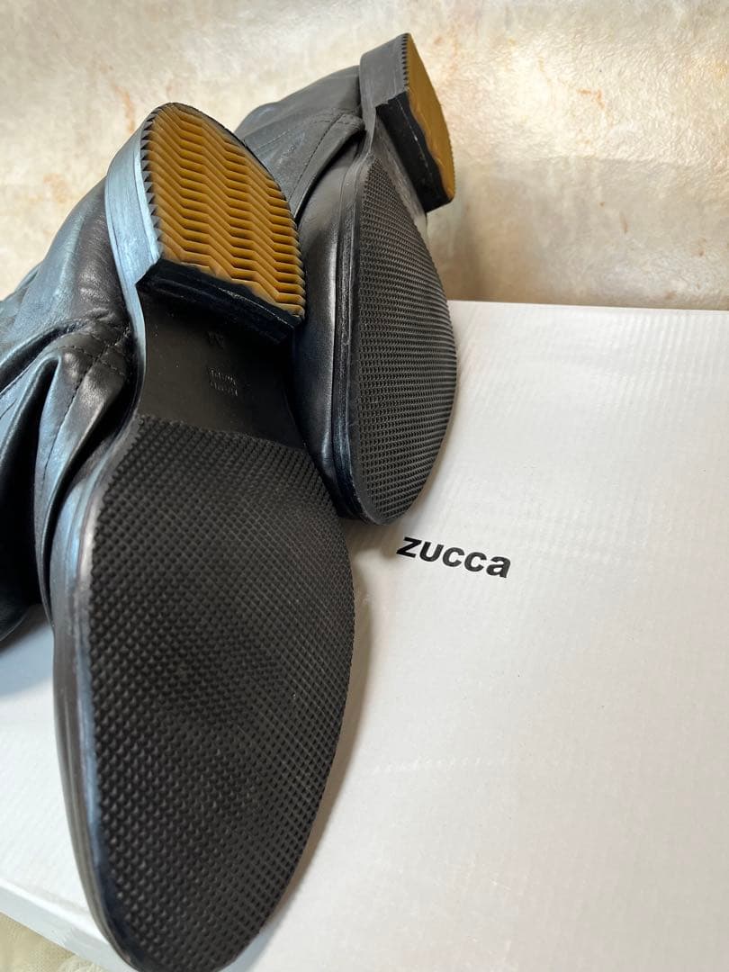 zuccaパンツブーツ　ナウシカブーツ　黒レザー 超希少❣️ハンドメイド❣️購入困難