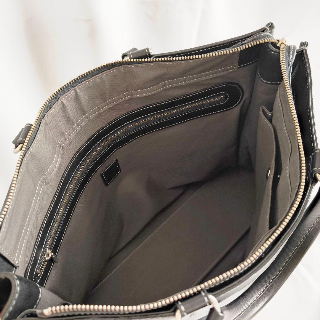 【美品】土屋鞄　プロータ　ビジネスバッグ　ブリーフケース　防水　黒　レザー