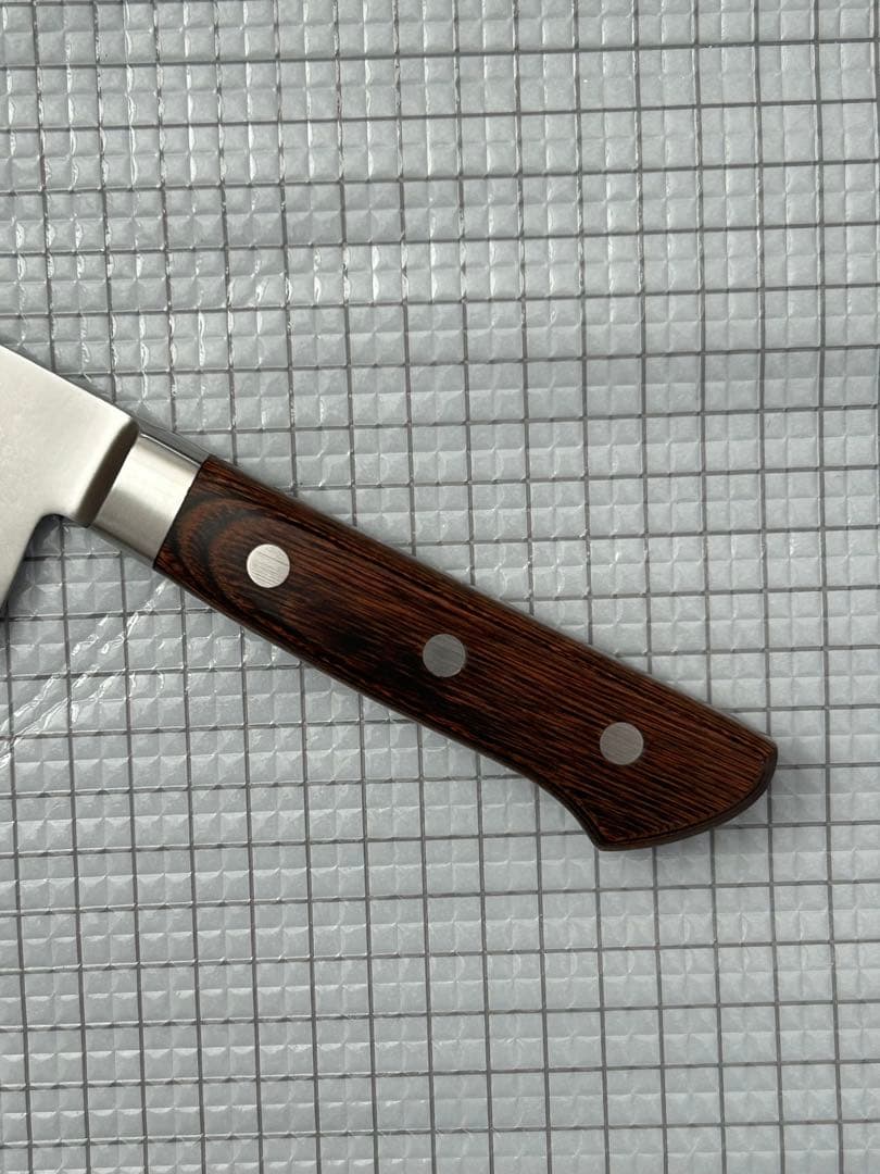 響十 包丁 三徳 万能包丁 モリブデン ステンレス 175mm 茶合板柄