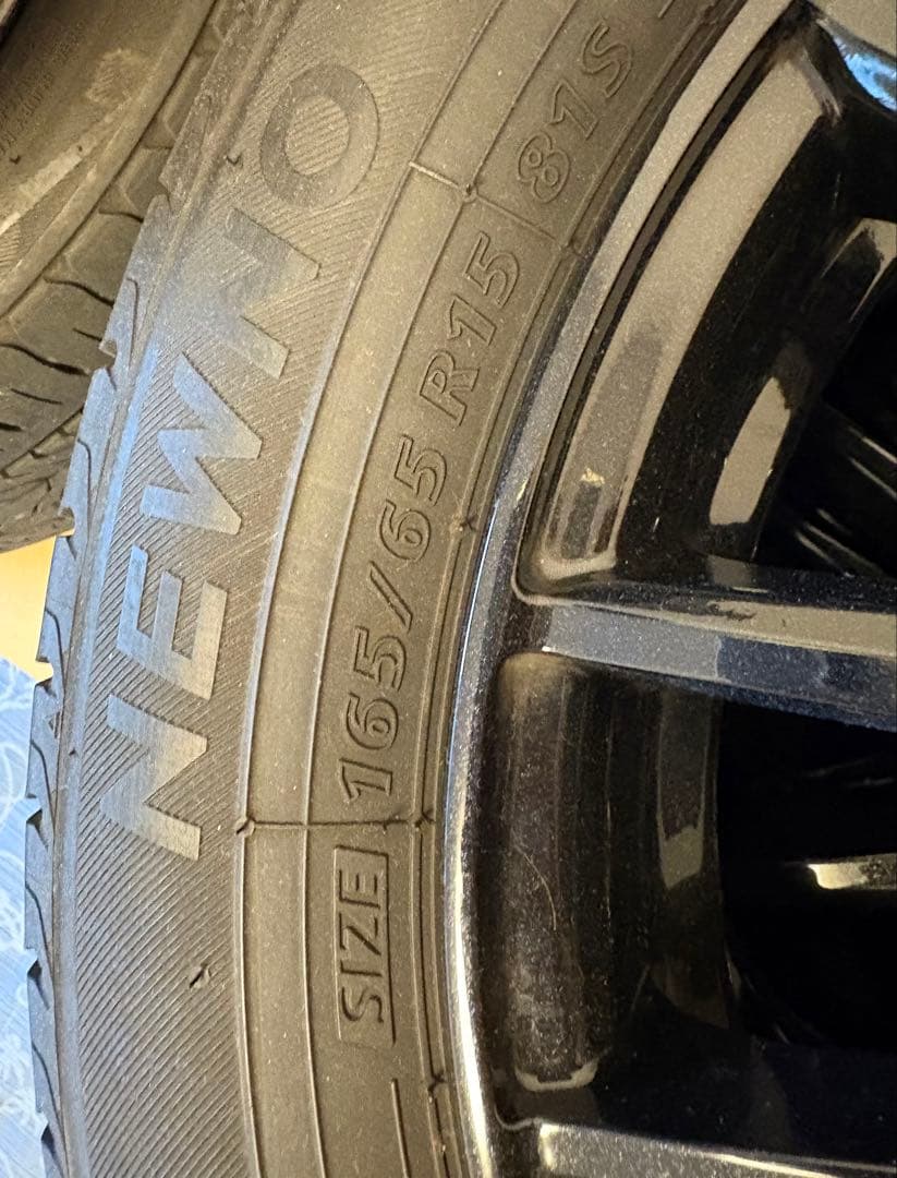 1月中迄。24年製 165/65r15 ブリジストンアルミホイールセット