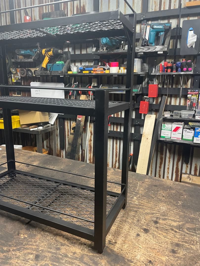 【３台までの特別価格sale】3段幅600mmアイアンシェルフ 植物棚