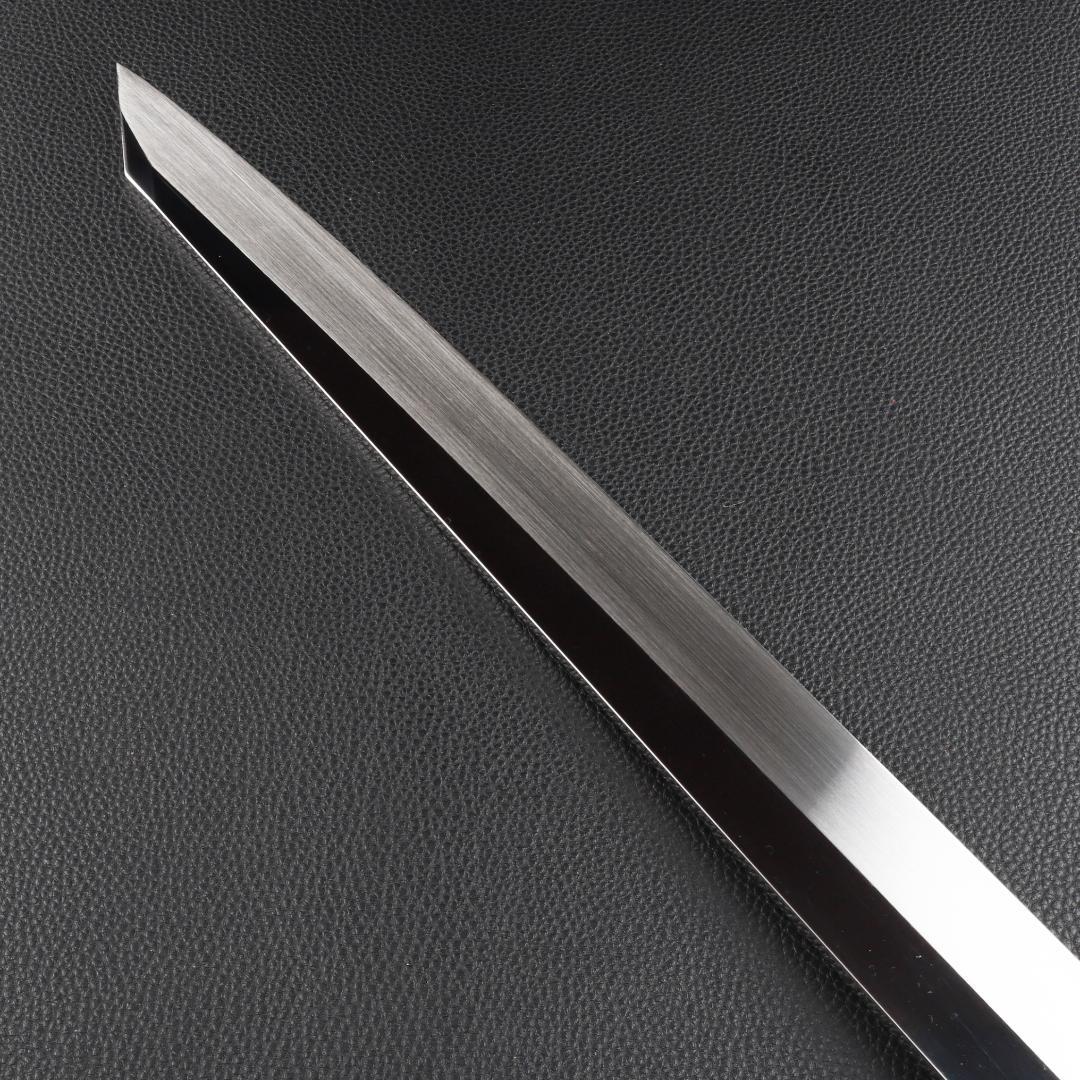 10825切付柳刃包丁 尺三刺身包丁鏡面仕上げ 刃は究極の切れ味黒檀黒水牛八角柄