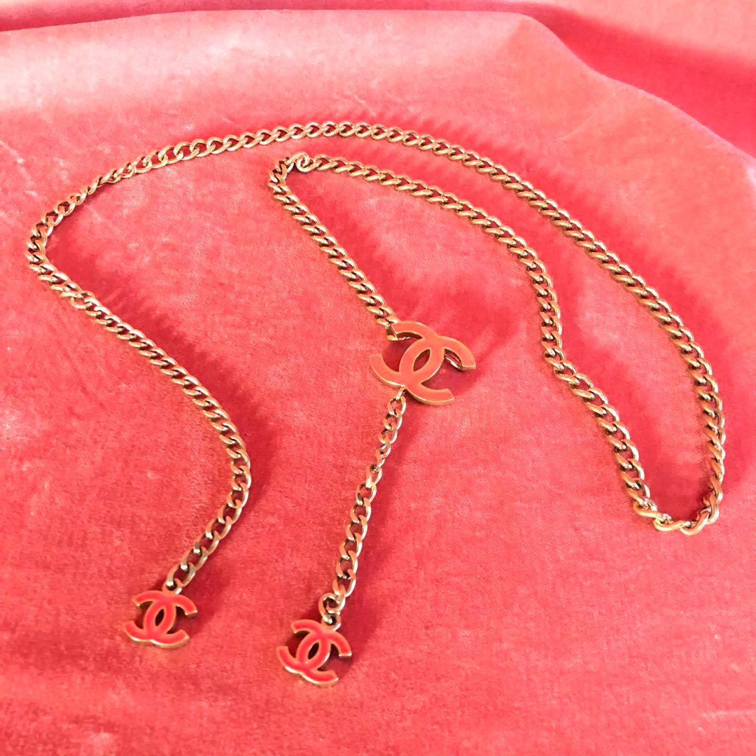 CHANEL vigntage チェーンベルト ココマーク ロゴ 箱付き