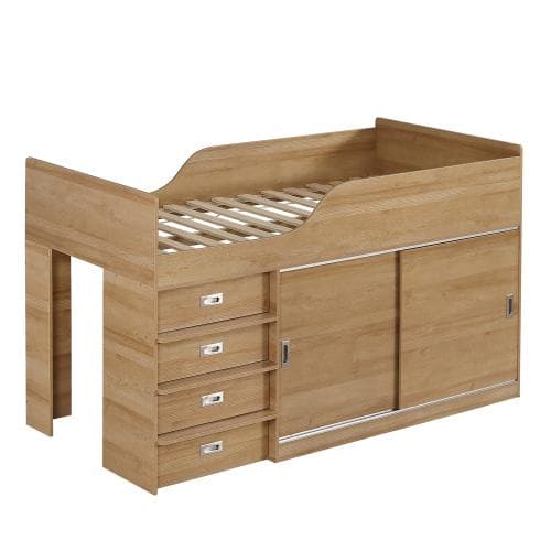 【マット付き】システムベッド ロフトベッド S 木製 高さ115cm シングル