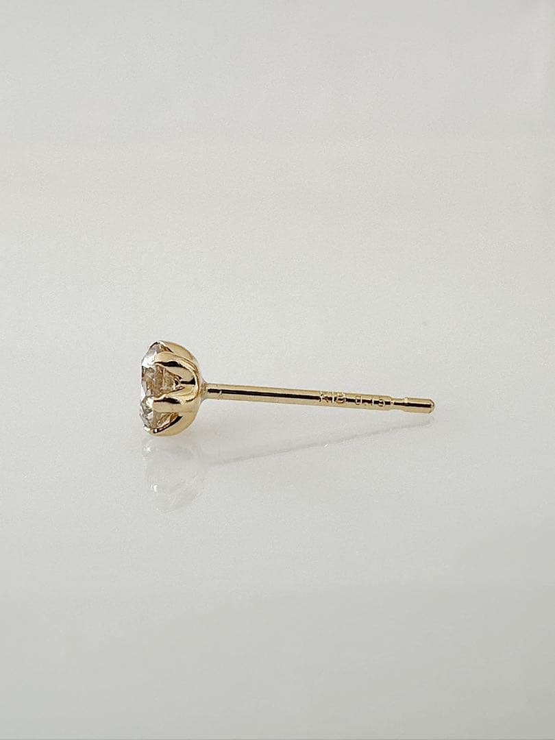 K18 天然 ダイヤ 0.15ct 片耳ピアス！①