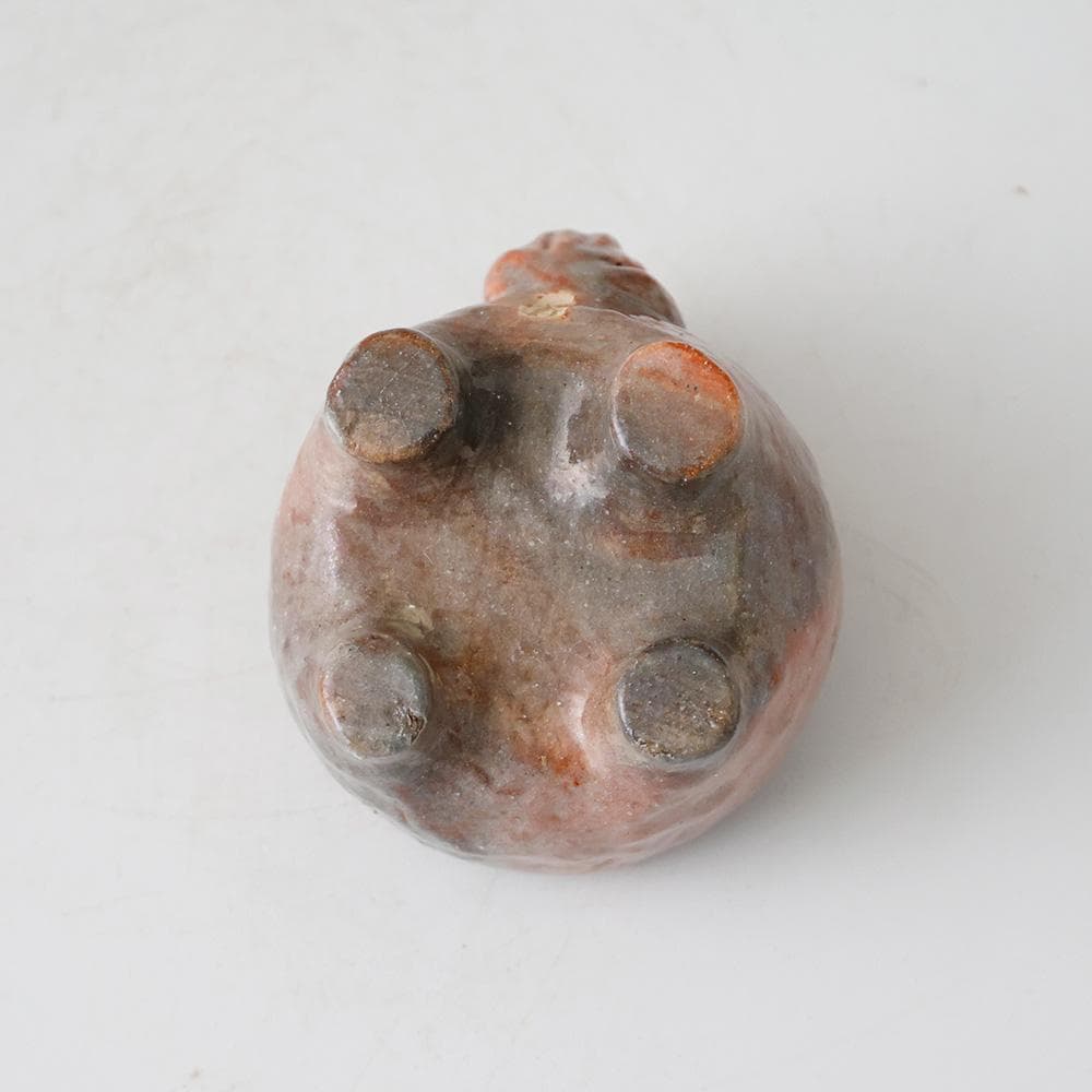 希少 古府焼 獅子香炉 北村光月 大正3年 箱書あり 越中富山 郷土玩具 時代物