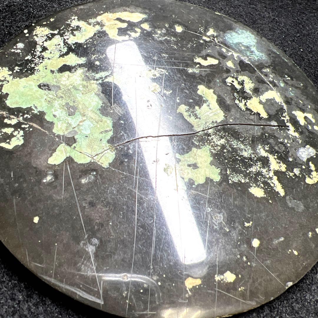 中国宋時代　古銅古鏡　写ります　283g/直径12㎝　東Y8-0206☆2F