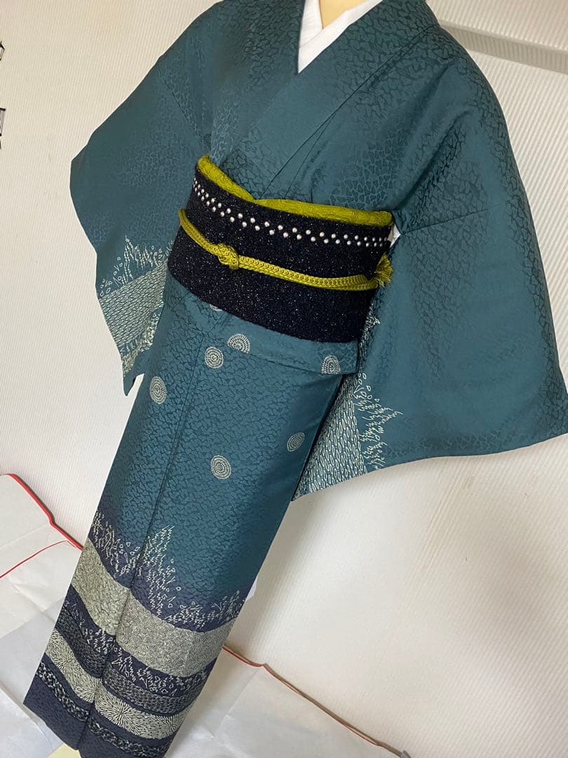 トールサイズ　付下げ　正絹　裄71 身丈174