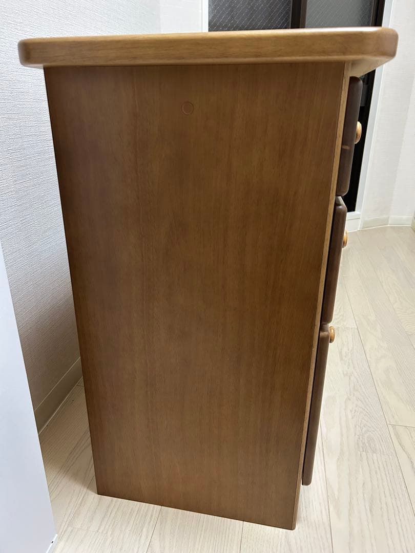 ナチュラルウッド 3段チェスト カリモク　木製　箪笥