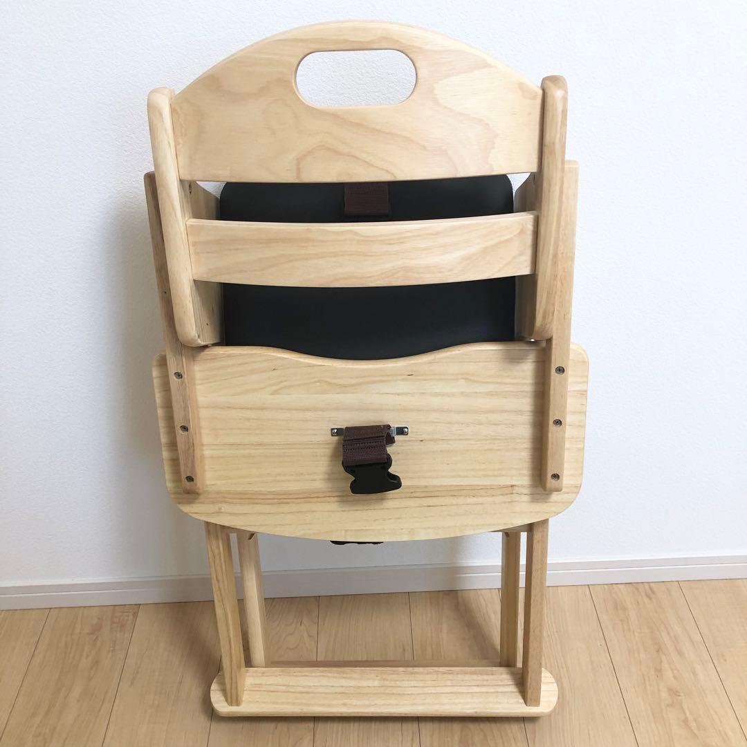 KATOJI 22408 ハイチェア　テーブル　座面革張りクッション　折り畳み式