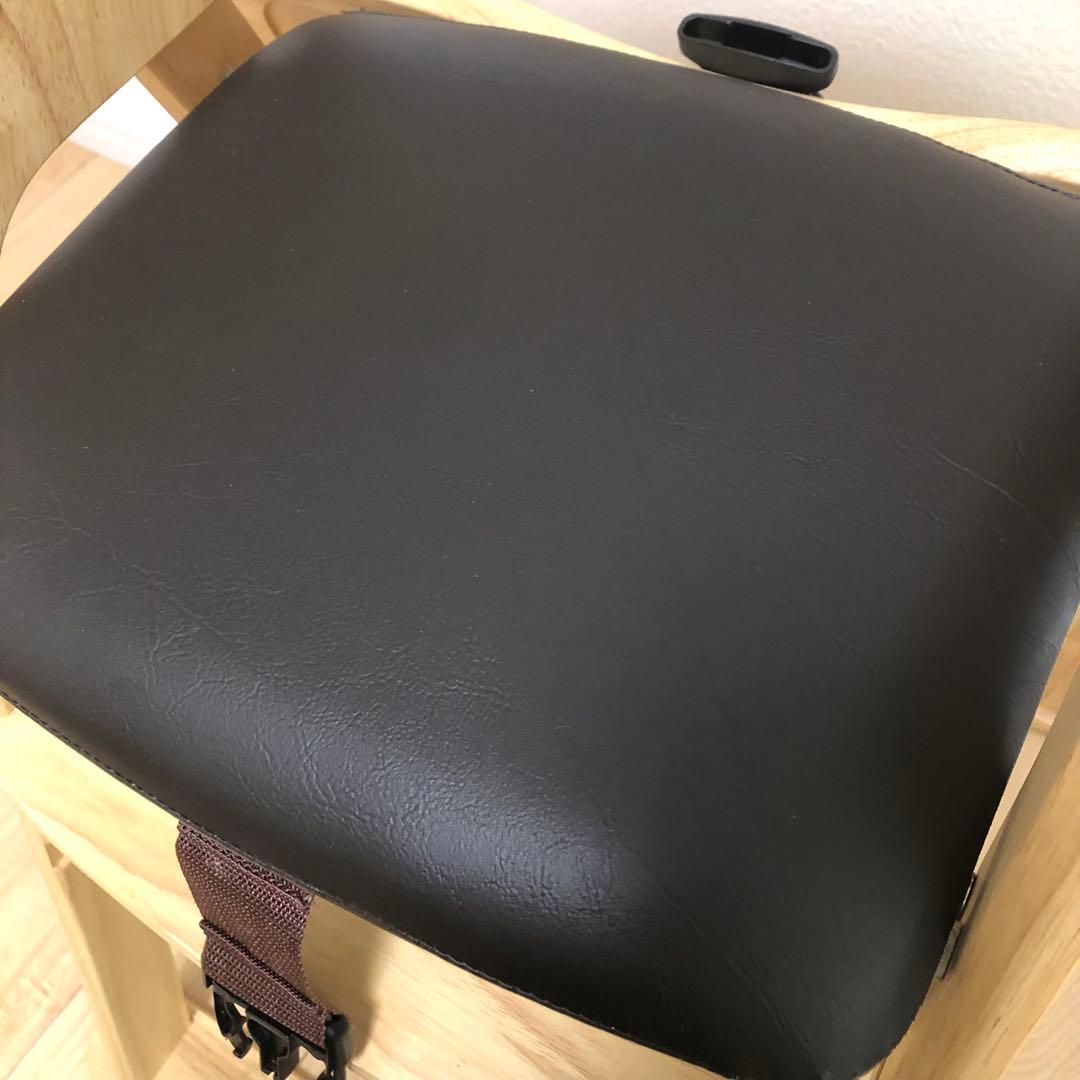 KATOJI 22408 ハイチェア　テーブル　座面革張りクッション　折り畳み式