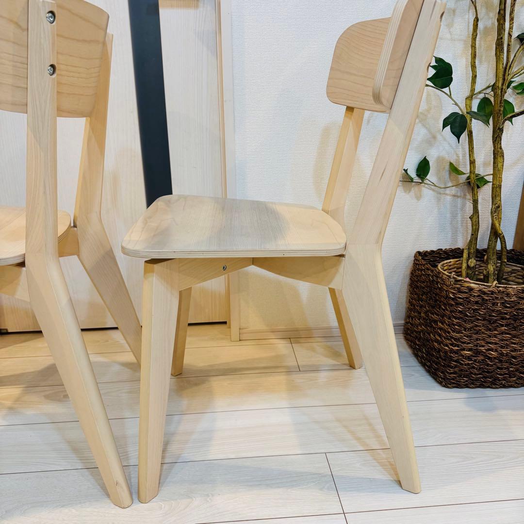 [IKEA]イケア　LISABO リーサボー チェア アッシュ2脚セット ①