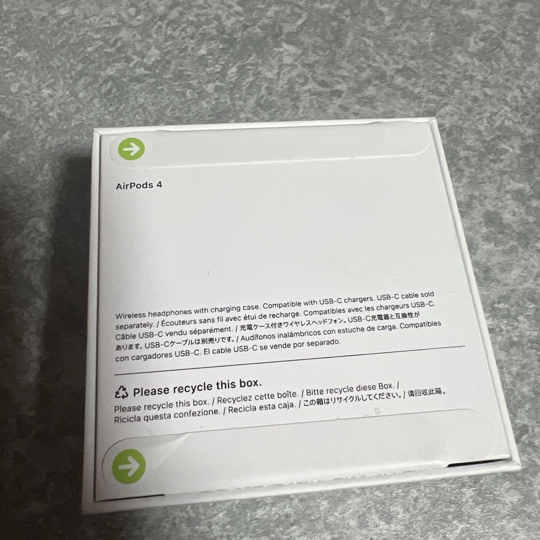【新品・未開封】AirPods4 アクティブノイズキャンセリング非搭載