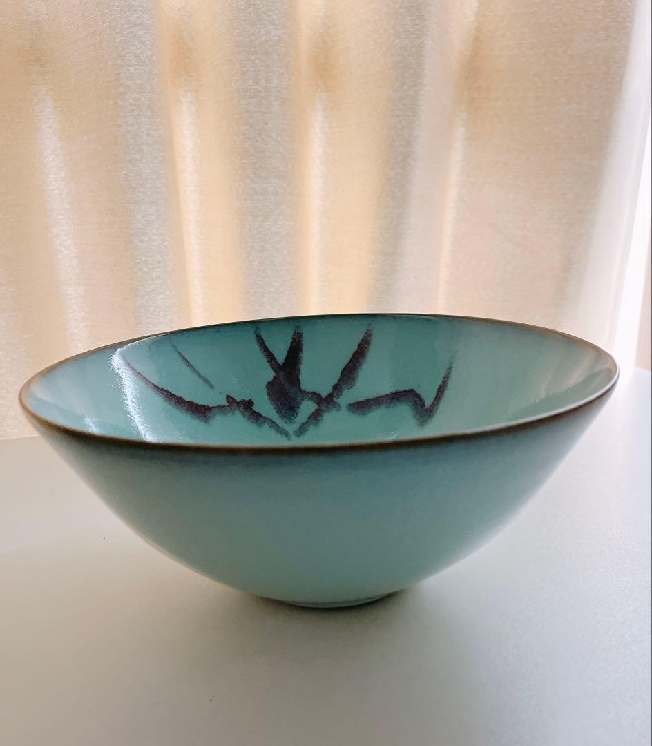 【未使用】小石原焼　人間国宝　福島善三　中野月白瓷　釣窯　鉢