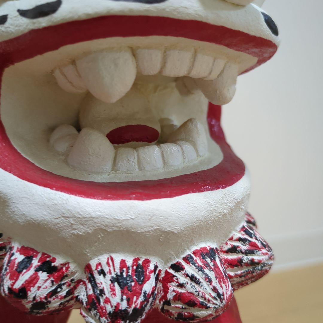 沖縄シーサー　特大高さ43センチ 　　　　　　　重量7.5キロ 　漆喰