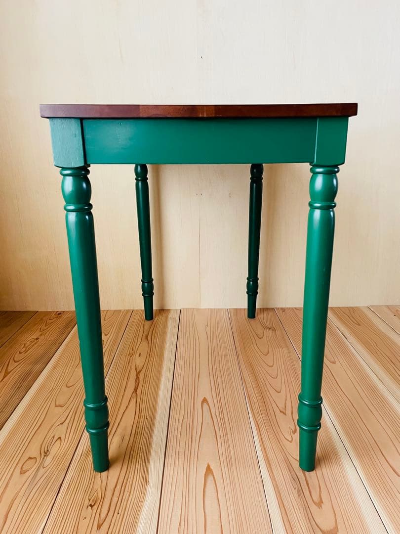 マホガニー材/デスク/机/テーブル/花台/飾り台/ろくろ脚/カフェ/アンティーク