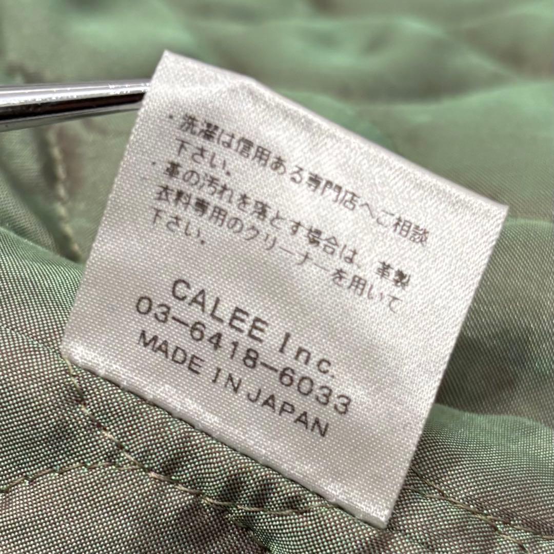 極美品 キャリー レザー メルトン ウール スポーツジャケット スタジャン M