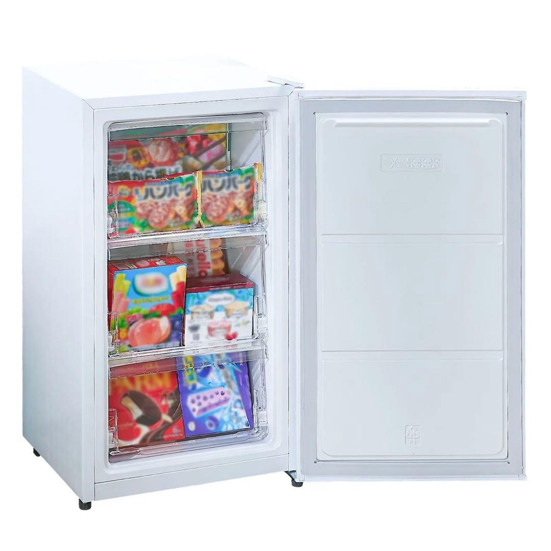 【新品】冷凍庫 ホワイト60L スリム 小型 省エネ 大容量 サブ冷凍庫 2台目
