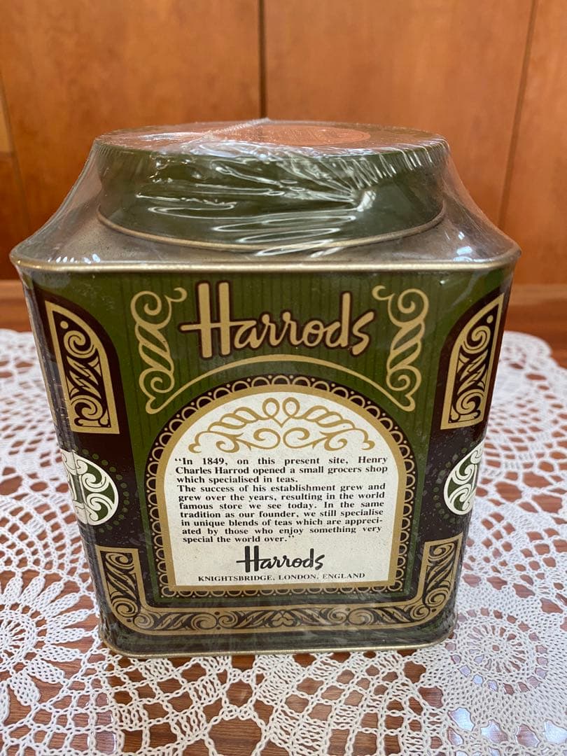 【未開封】ヴィンテージ Harrodsハロッズ紅茶缶 /ティーバッグ 1997年