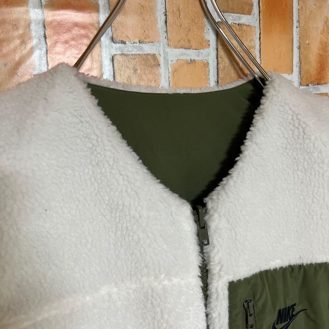 201NIKEリバーシブルベスト　ナイキボアモコモコウインタライズドスウォッシュ