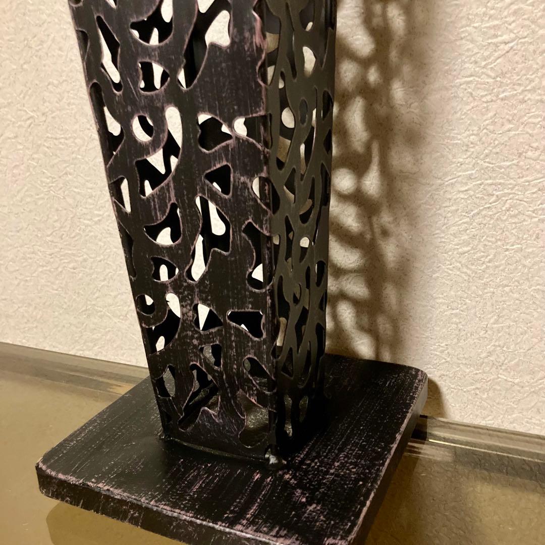 【新品未使用】アイアン フラワースタンド ブラック