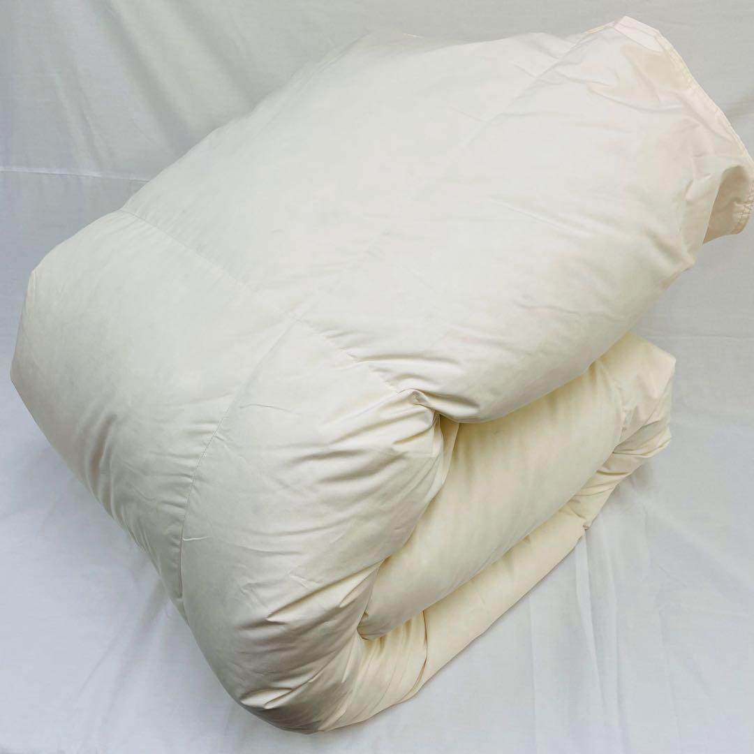 羽毛布団 ダブル 抗菌防臭羽毛 きなり 190×210cm 日本製