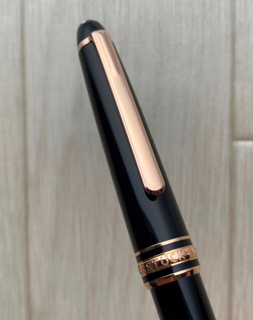 現行品 新品同様 モンブラン ローズゴールド 163 キャップ式 ローラーボール
