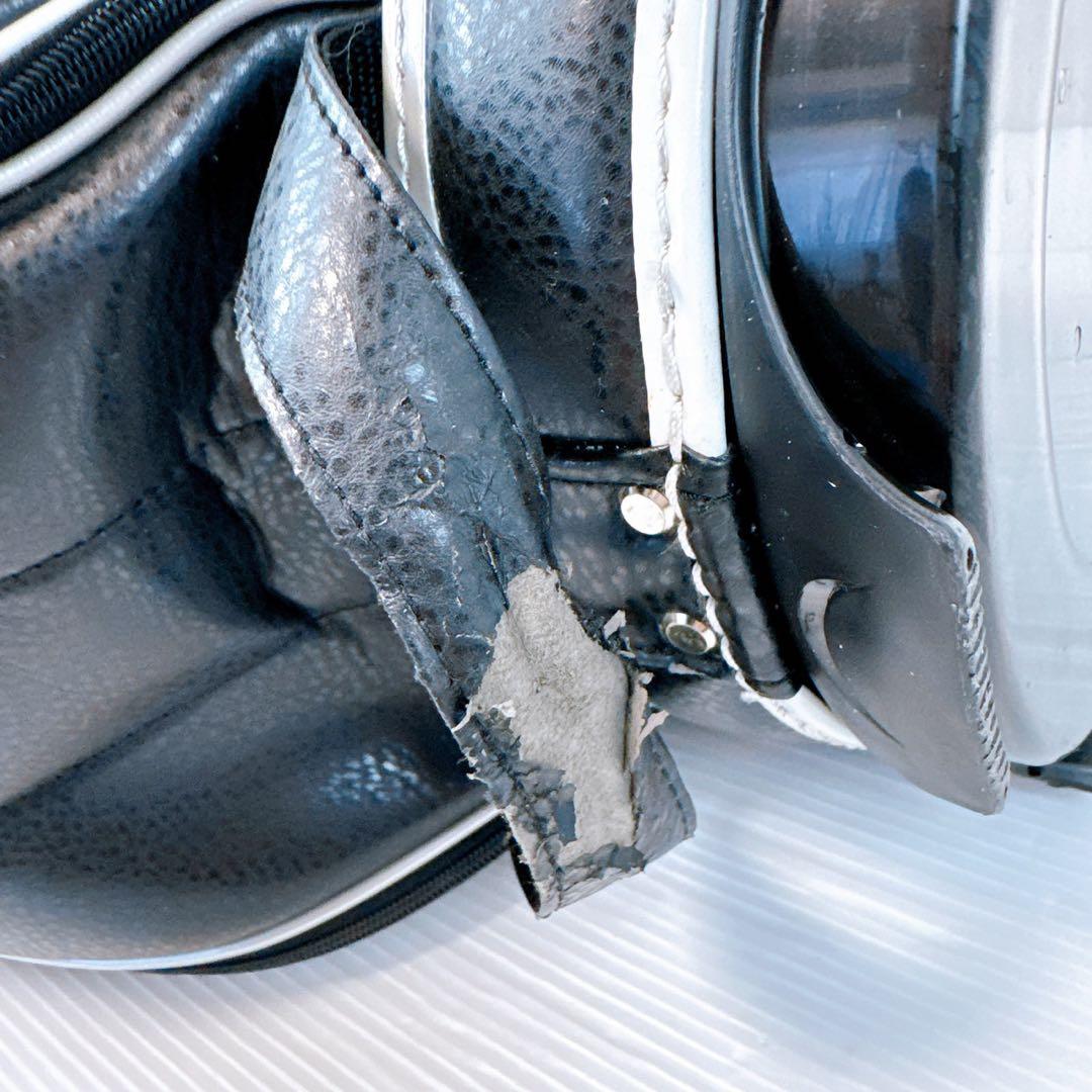 マンシングウェア　キャディバッグ　ブラック／Munsingwear　黒　合皮