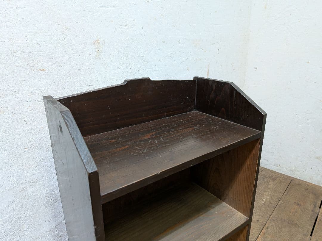 1122 ヴィンテージ　杉のオープンラック　飾り棚　収納棚　本箱　古道具　レトロ