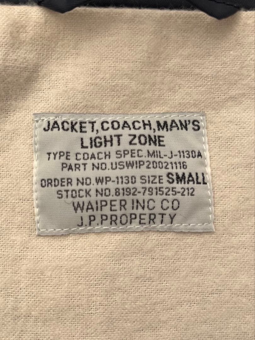 WAIPER.inc コーチジャケット　WP1130 ネイビー Sサイズ