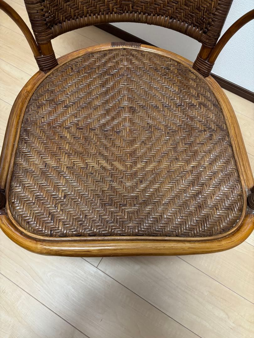 風間 KAZAMA アームチェア 回転椅子 籐家具 ラタン家具