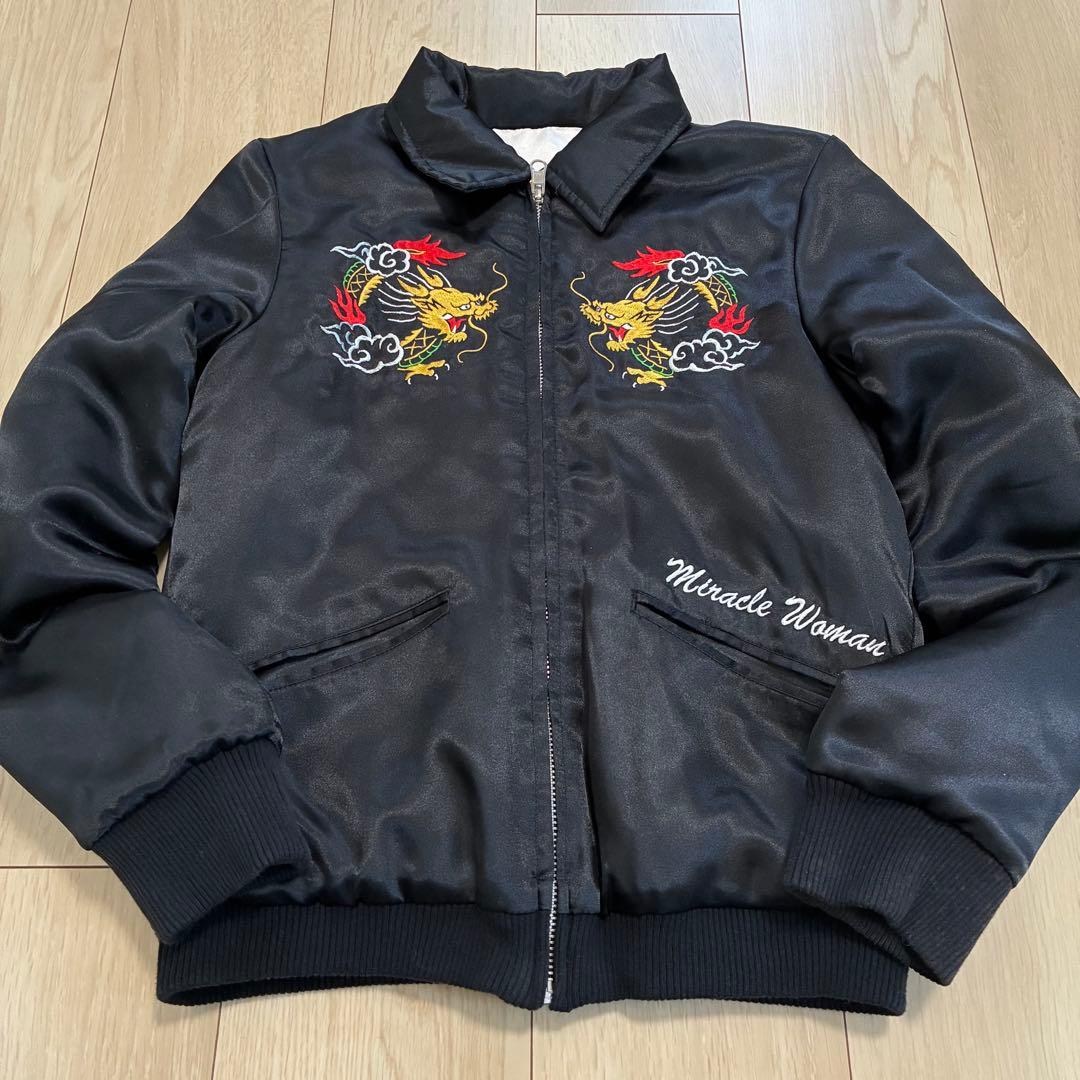 極美品✨激レア ミラクルウーマン スカジャン リバーシブル 東洋 ピンクドラゴン