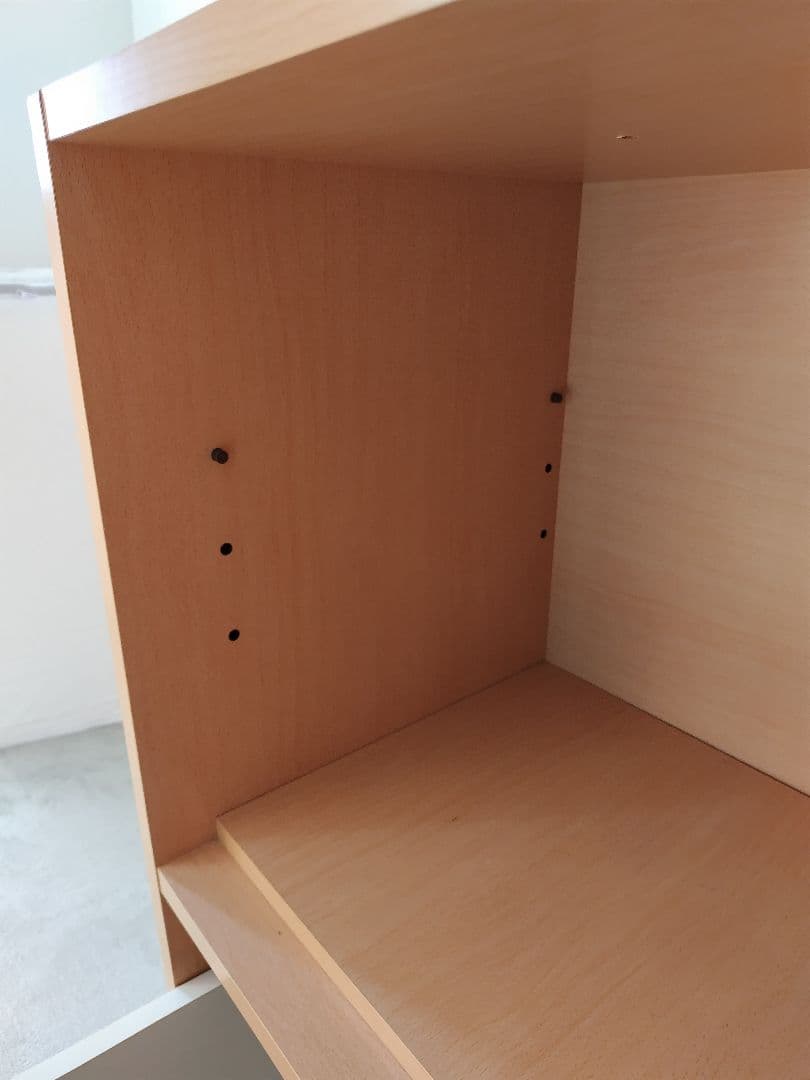 ベルメゾン　木製オープンシェルフ　棚板・引き出し付き