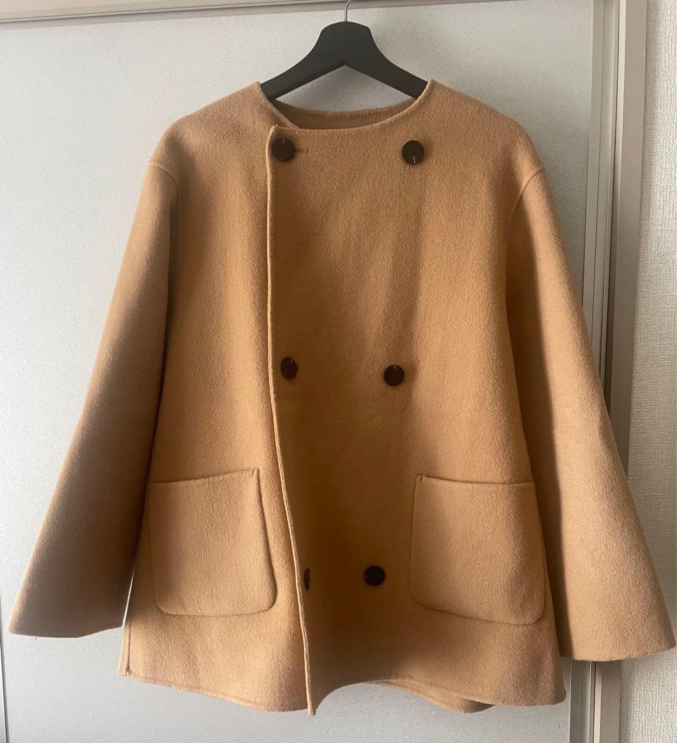 【HARUKA DESIGN】ノーカラー2WAYリバーミドルコート