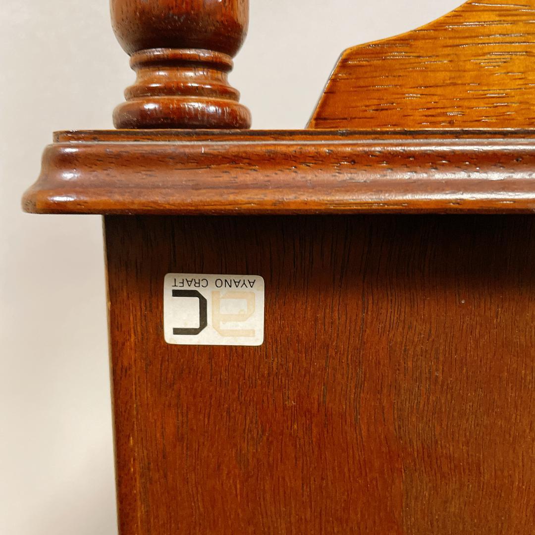 日本製　アヤノクラフト　綾野製作所 ブラウン 木製 コーナーキャビネット