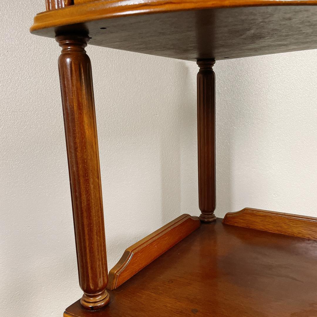 日本製　アヤノクラフト　綾野製作所 ブラウン 木製 コーナーキャビネット