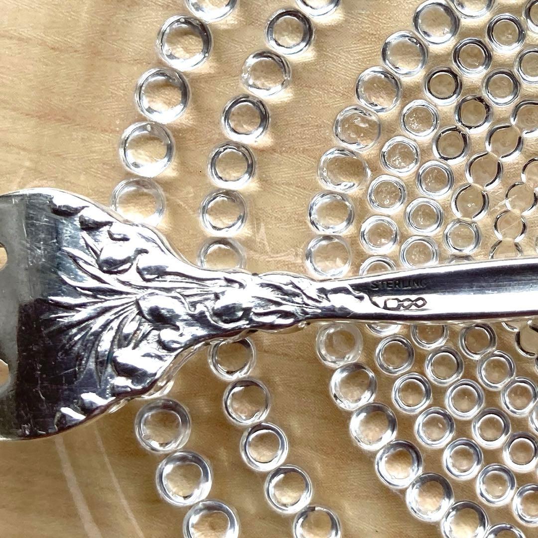 純銀　カクテルフォーク　キューピッド