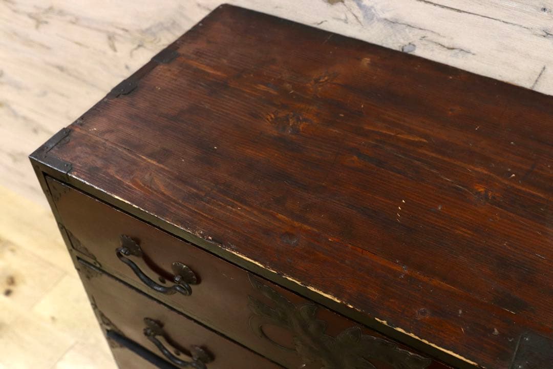 GMIS224○時代箪笥 仙台箪笥 和家具 整理箪笥 アンティーク 古道具 民