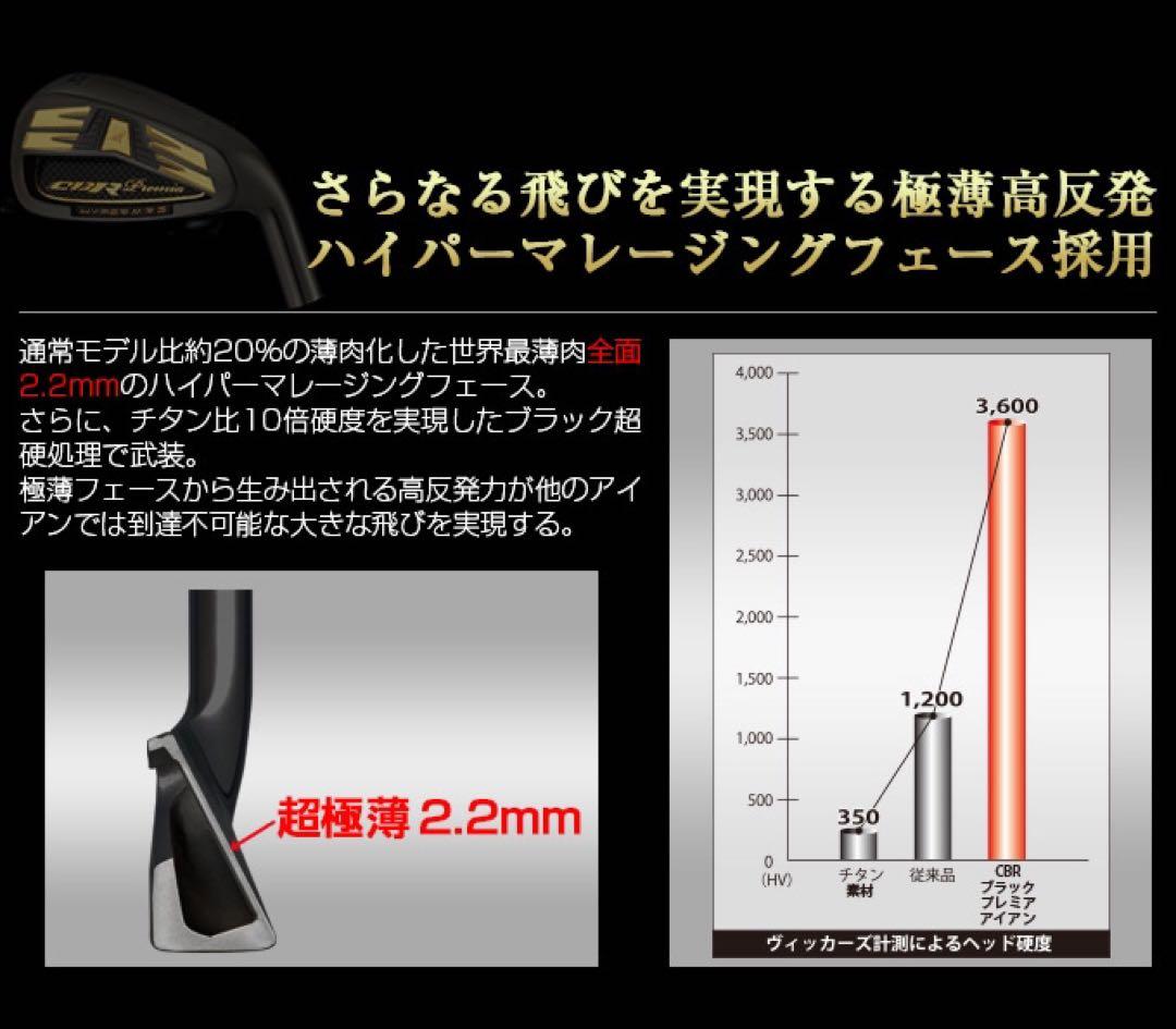 【新品6個】2番手飛ぶ高反発★ワークスゴルフ CBR アイアン カスタムヘッド