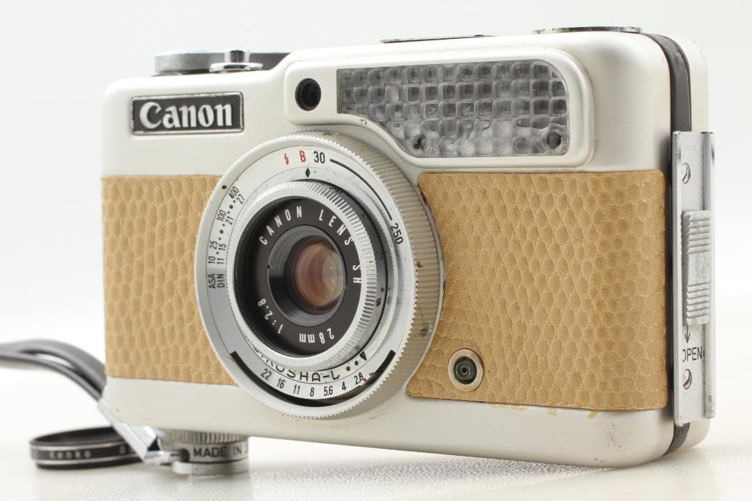 【整備済　美品】ベージュ　Canon demiハーフカメラ　露出計ok＃1317