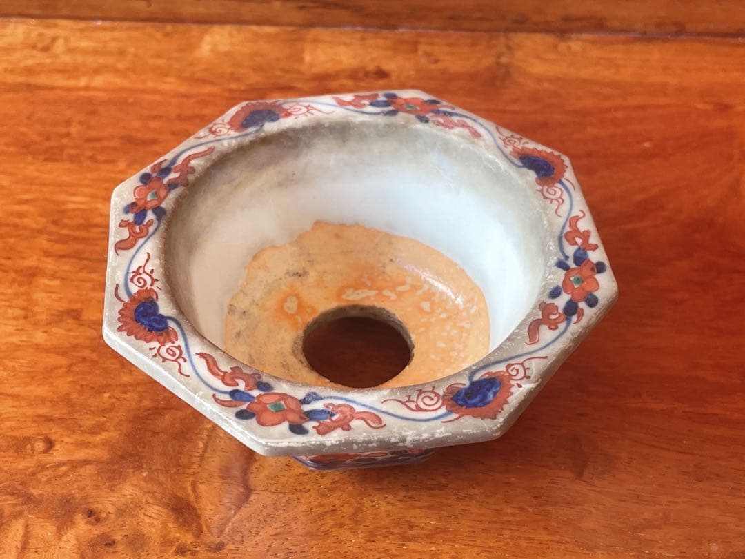 盆栽　大明萬暦年製　色絵雲龍鳳凰　鉢　中国鉢　盆栽小鉢 盆栽鉢 ミニ盆栽