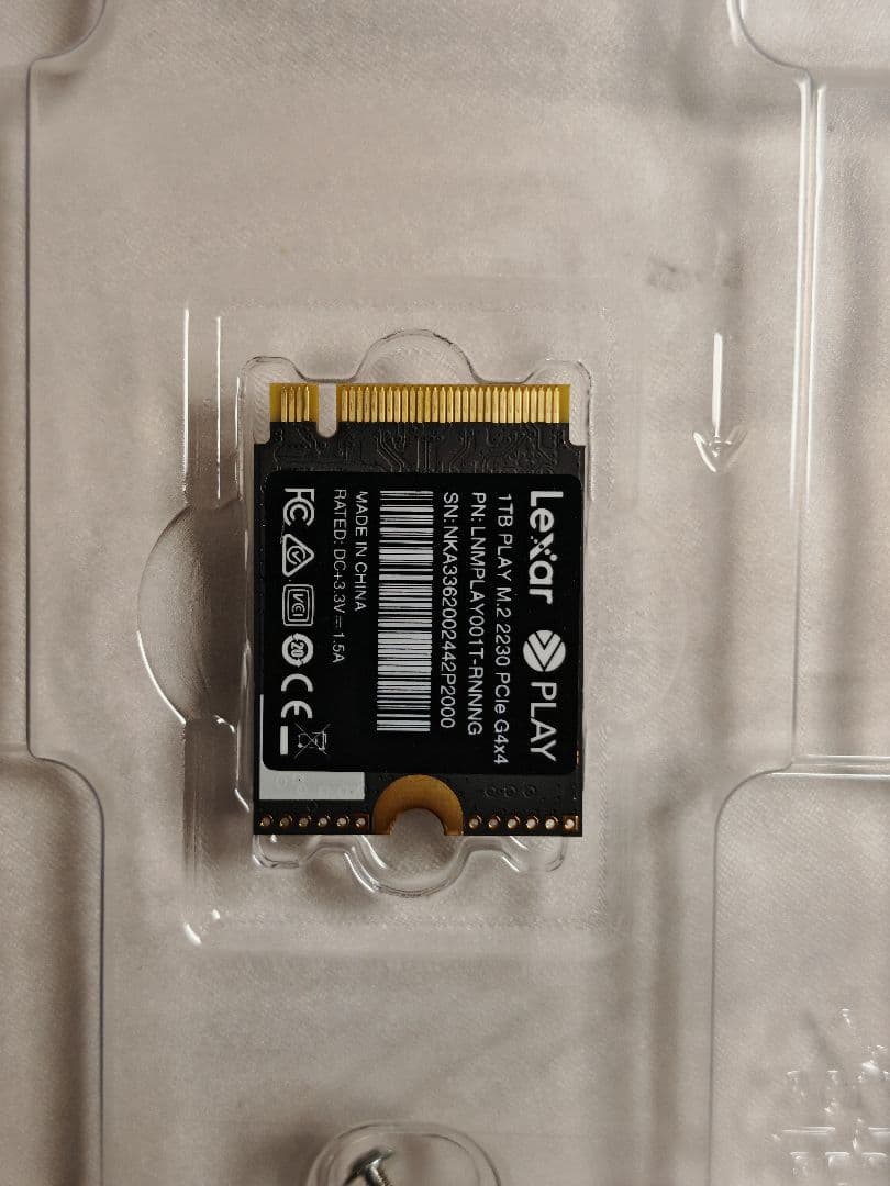 内蔵型SSD 1TB Gen4 M.2 2230 SSD Lexar PLAY