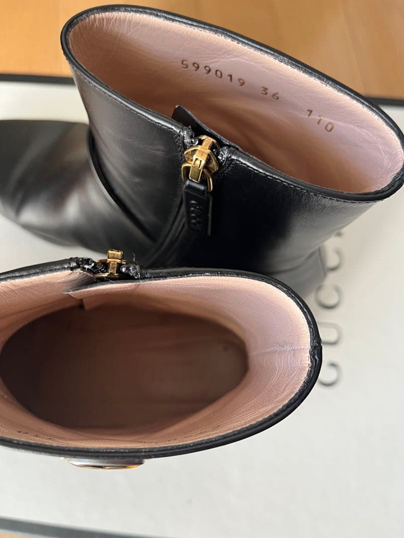 GUCCI ブラック ショートブーツ 36
